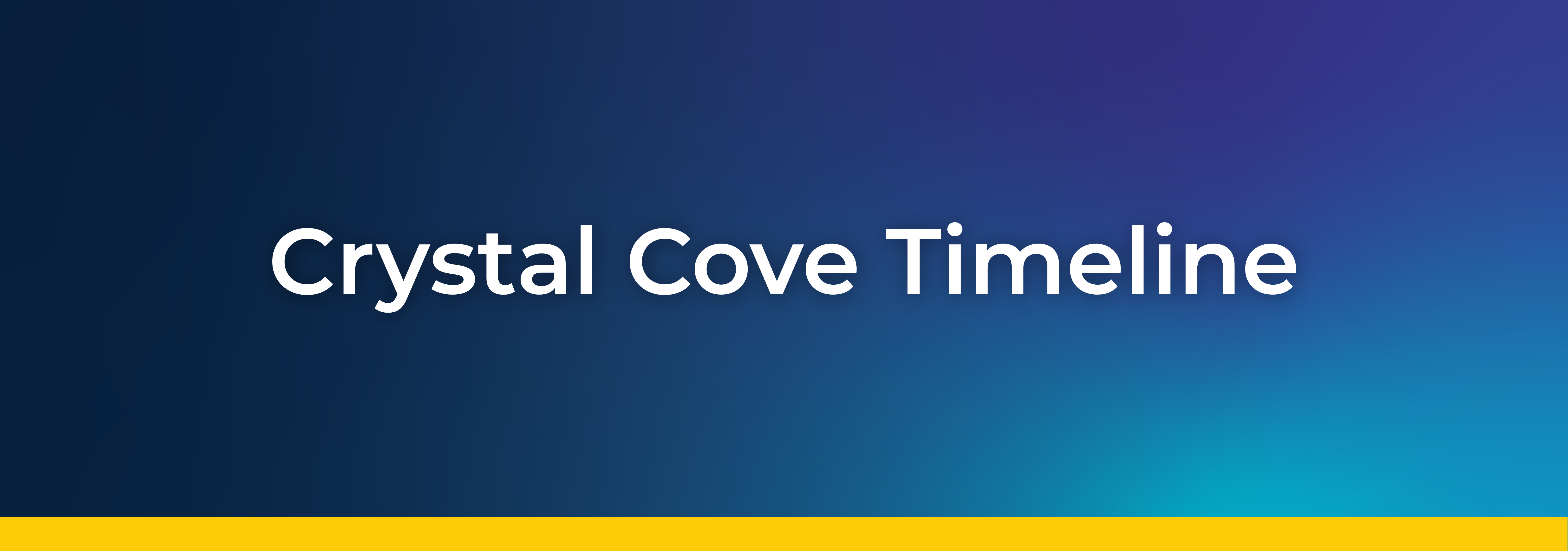 Crystal Cove Timeline