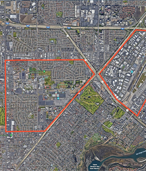 Site of Former Santa Ana Army Air Base in Costa Mesa.