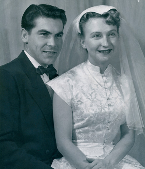 Dick and Estelle Blake at their Wedding.