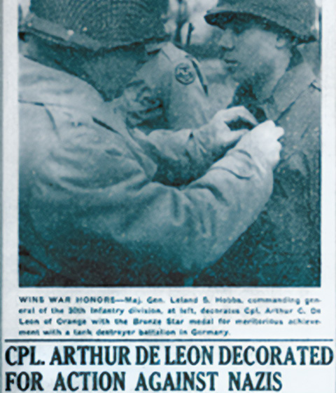 Clipping on Arthur de Leon.