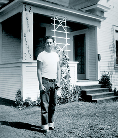 Alfred Poblano in Front of La Casita Restaurant.