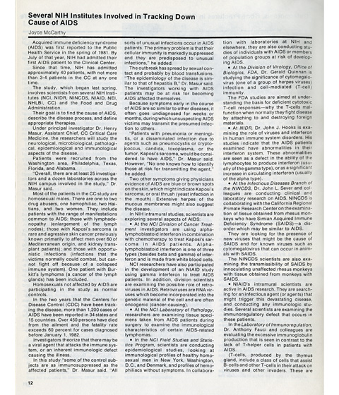 page scan of study on cause of aids