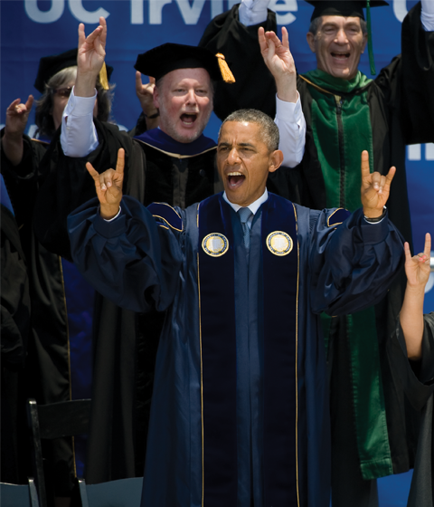 President Barack Obama at the commencement ceremony