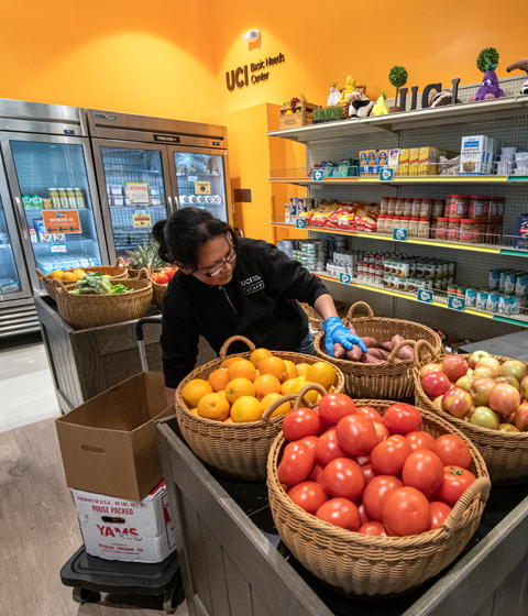 person shopping for food