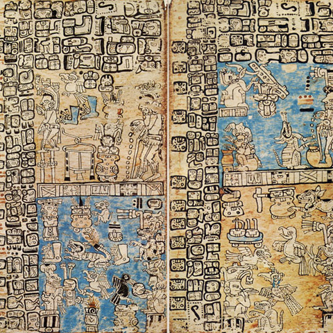 The Madrid Codex appears here as an exemplar of a Mesoamerican codex