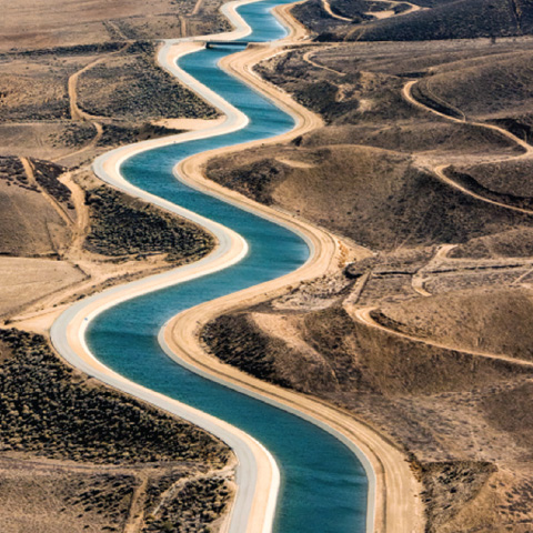 Aerial shot of Winding aquifer