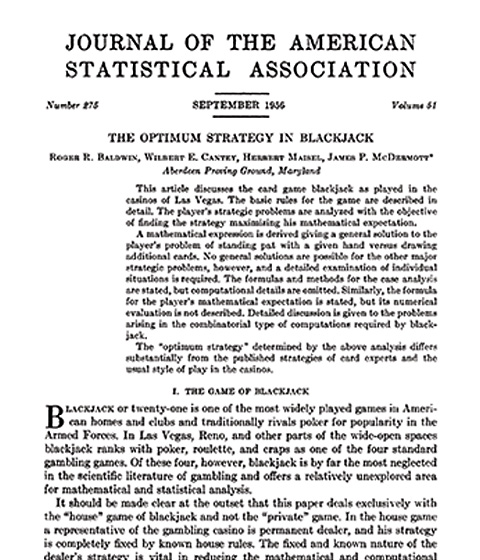 The Optimum Strategy in Blackjack