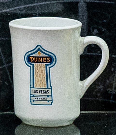 Drugged coffee mug at Dunes Hotel while playing Baccarat in 1963.