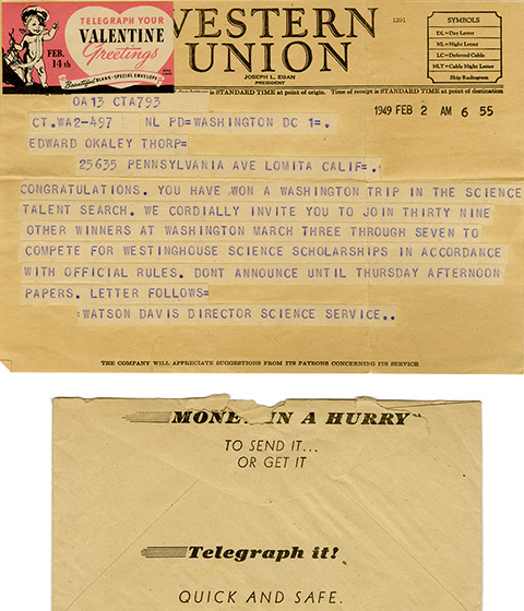 Western Union Telegram. February 2, 1949.